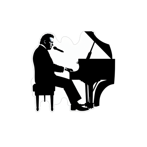 Unleash the Music: Stunning Billy Joel Silhouette Sticker to Transform Any Space!