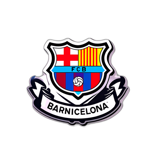 Nhãn dán với logo độc đáo của Barcelona