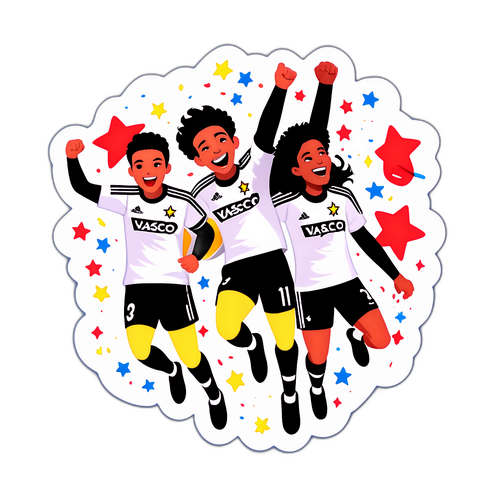 Equipe Vasco Celebrando Vitória