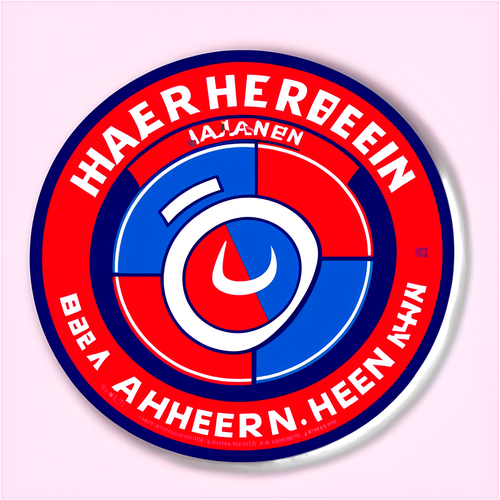 Sticker van Ajax logo met de tekst 'Heerenveen - Ajax'