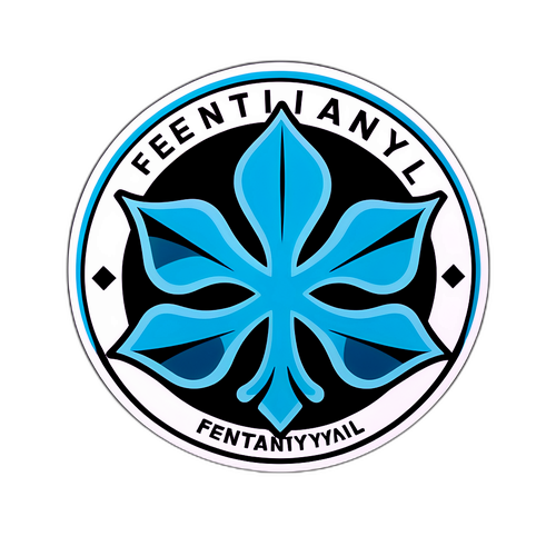 Diseño de un sticker con el símbolo de fentanilo en Argentina