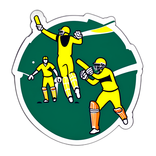 Sticker ya Mchezo wa Kriketi
