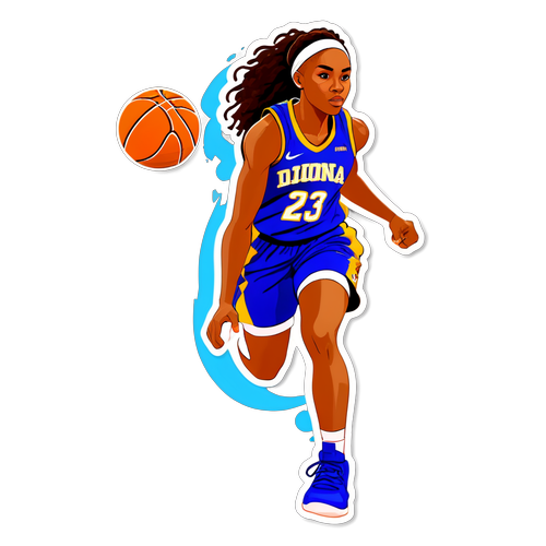 Vibrant Motivational Basketball Sticker