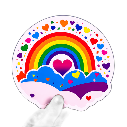 Fargerik regnbue-design for pride-parade 2025