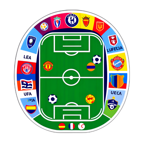 Sticker ya Mpira wa Miguu na Alama za UEFA