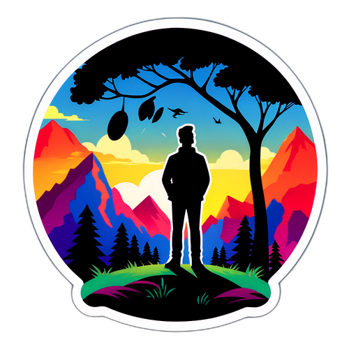 Silhuett av Magne Myrmo i naturen