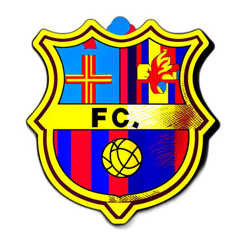 Sticker ya Barcelona yenye nembo ya timu