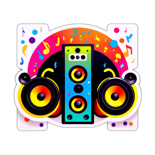 Sticker z Motywem Muzycznym