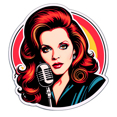 Vintage Lisa Marie Presley Klistermärke