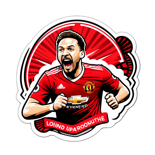 Humoristisk klistermärke av Man United vs Bournemouth