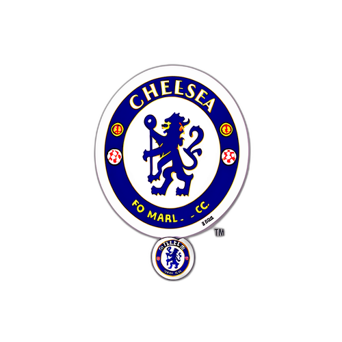 Chelsea F.C. logó és ünneplő játékosok matricája