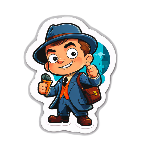 Humoristisk Klistremerke for 'Stian Hole Funnet'