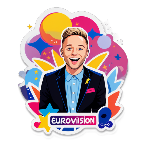 Sticker di Eurovision 2025 con Olly