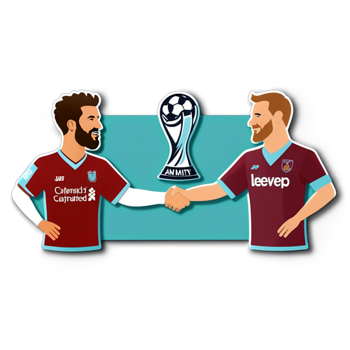 Rekabentuk Lucu Logo Liverpool dan West Ham Bersalam di Antara Bola Sepak