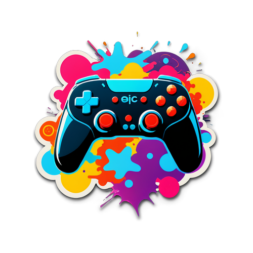 Retro Gaming Controller Sticker