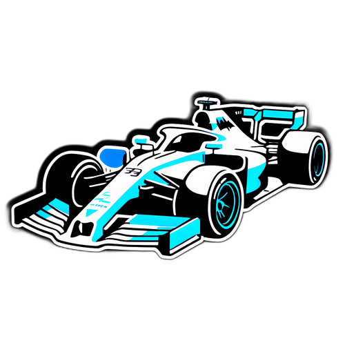 Nowoczesne naklejki F1 z zaawansowanymi samochodami wyścigowymi