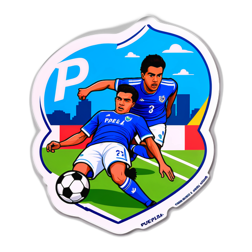 Desain Stiker Sepak Bola Montreal dan Puebla