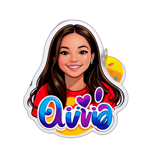 Vibrant klistremerke for Olivia Rodrigo