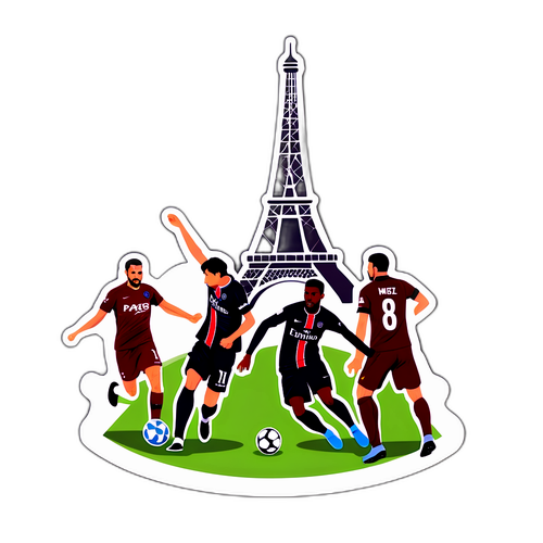 Sticker Aksi PSG vs Metz