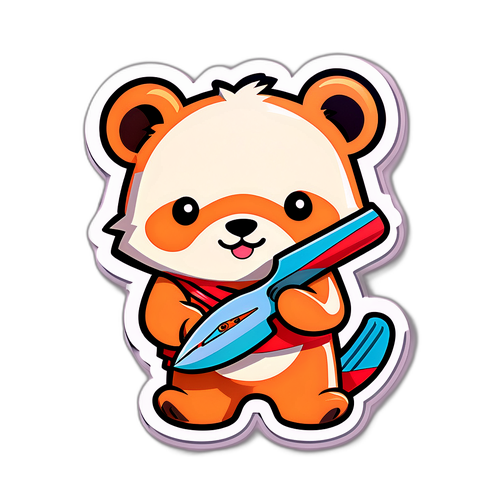 チノ・キクマの趣味と特技を描いた楽しいイラストステッカー