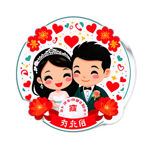 新婚快乐红包贴纸