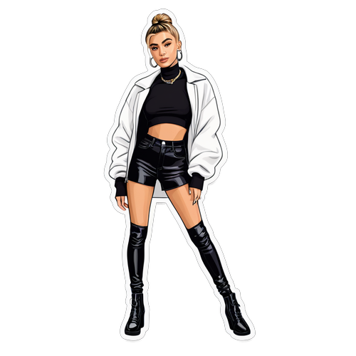 Stijlvolle Hailey Bieber Sticker