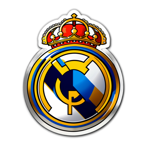 Real Madridin Ikoninen Embleemi Kerkes Ympärillä Jalkapallo Elementtejä!