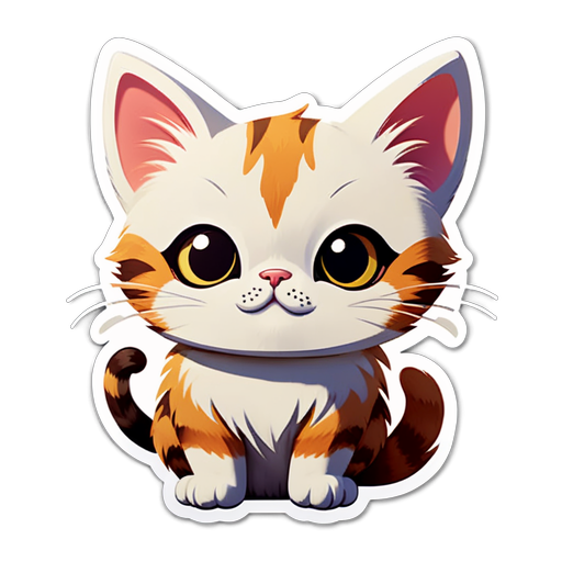 Meet the Cutest Cat: A Heartwarming Sticker That Will Melt Your Heart!