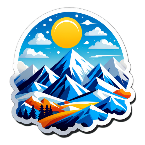 Яркий облачный дизайн с элементами Якутска