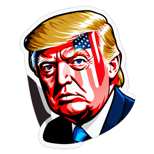 Imaginea care va Stârni Discuții: Donald Trump și Patriotismul American într-un Sticker Unic!