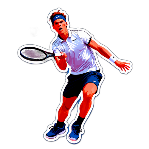 Jannik Sinner i imponerende serve