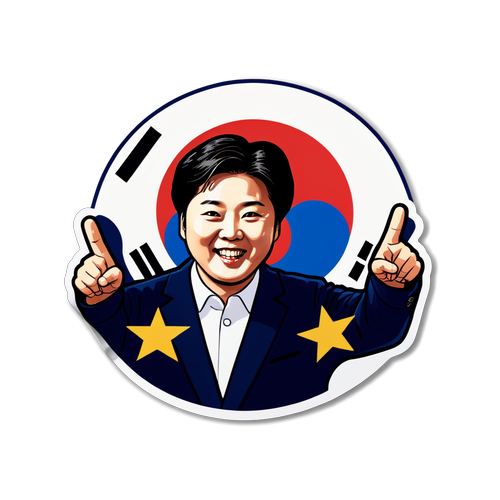 象徵民主精神的南韓總統選舉貼紙