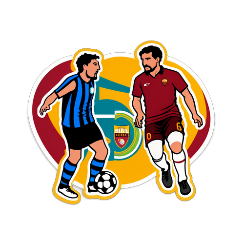 สติกเกอร์การเผชิญหน้าของ Roma กับ Inter