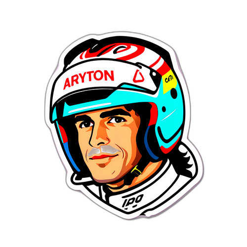 Sticker destacando la carrera de Ayrton Costa
