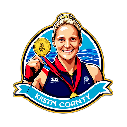 En klistermärke som firar Kirsty Coventry