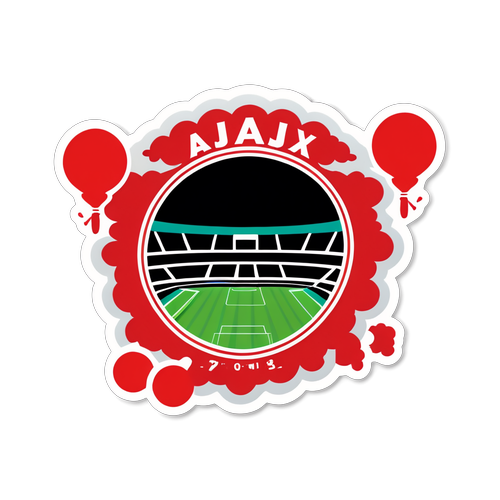 Ajax Sticker met Silhouet van het Stadion