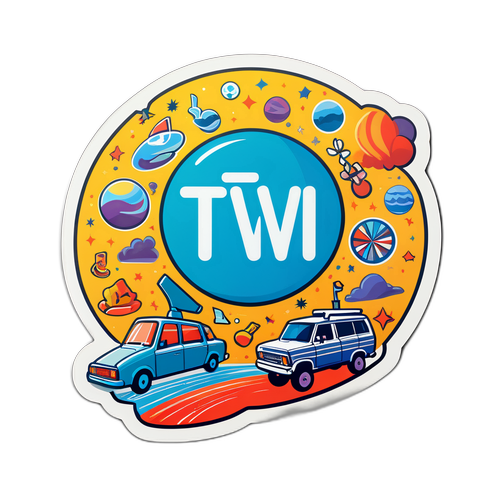 Nowoczesny naklejka o programie TVN