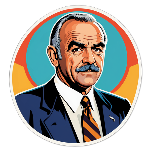 Sean Connery Retro Elokuvastickeri