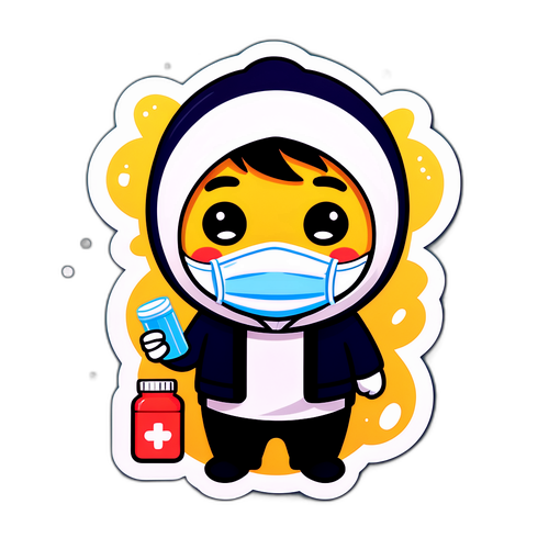 マスクをつけたキャラクター