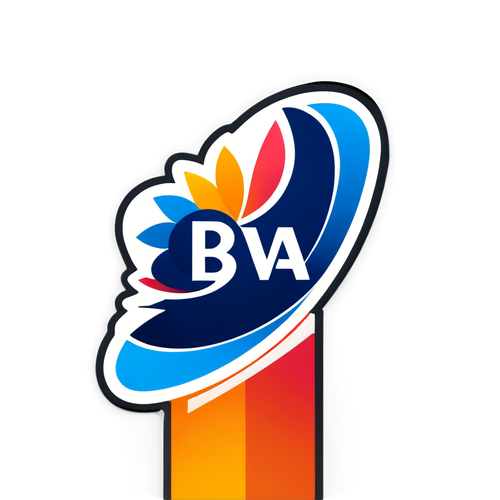 Sticker Colorido de BBVA y Sabadell Unidos