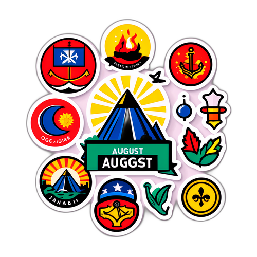 Stiker untuk Merayakan Sejarah 25 Agustus