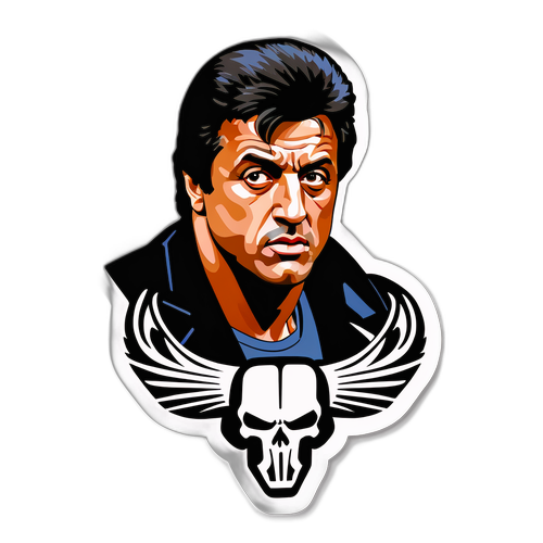 Sylvester Stallone ikonikus másolata Rocky szimbólumokkal