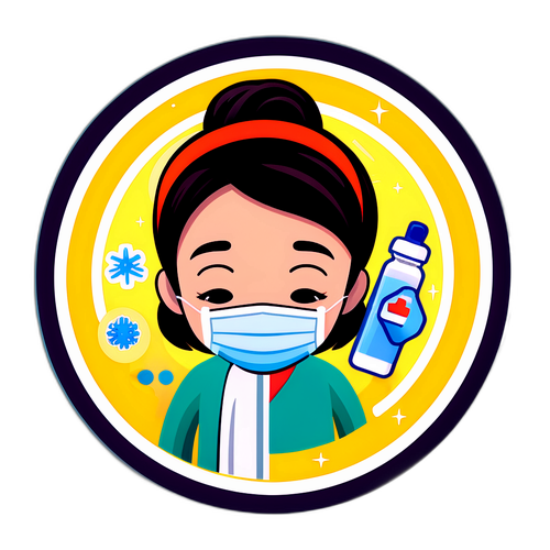 流感预防与治疗贴纸