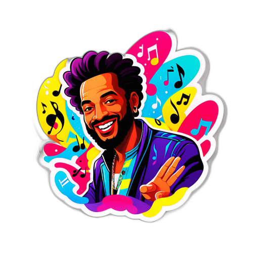 שוקי סלומון - מדבקת עיצוב vibrant במוזיקה