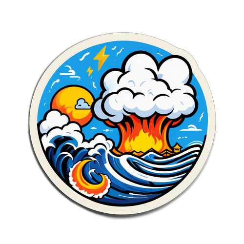 สติกเกอร์พายุฝนเข้าสู่ประเทศไทย