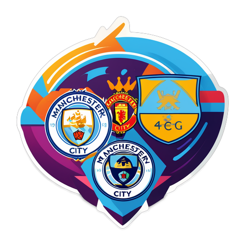 Football Showdown: Leicester City vs Manchester City Artistic Design