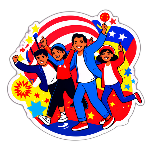 Adesivo Festivo das Eleições no Chile