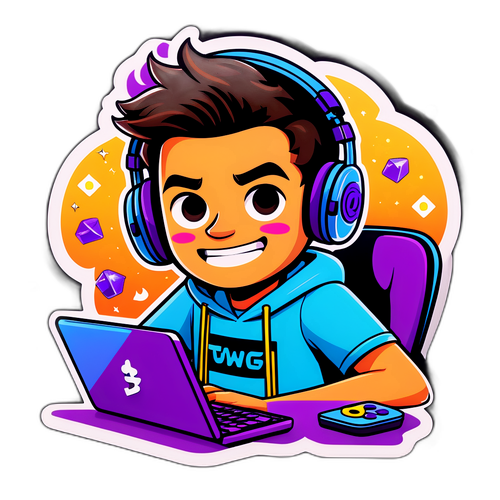 Художнє зображення стрімера Twitch, зануреного в гру