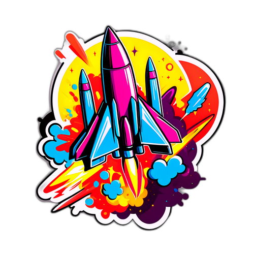 Ракета Калібер у графіті стилі