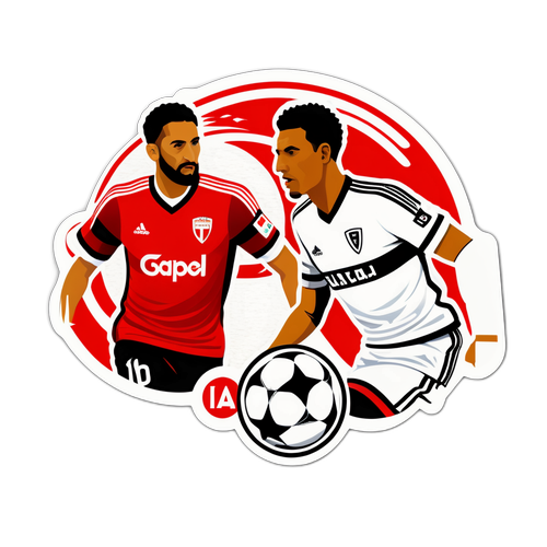 מדבקה של גיוס חapoel תל אביב ומילאן במשחק ידידות